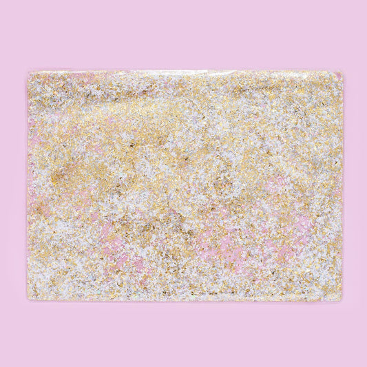 Placemat / Desk Pad - Pearl + Gold Confetti