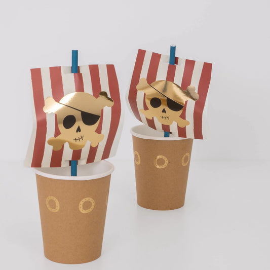 Pirate Cup & Straws Set