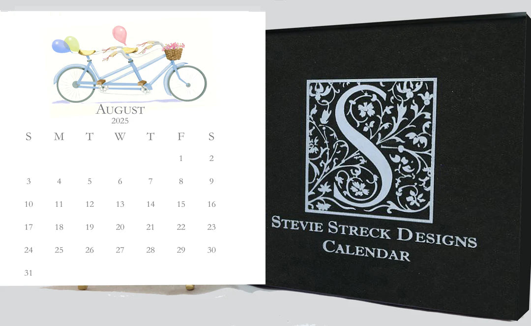 Glittered Desk Calendar 2025 with Easel