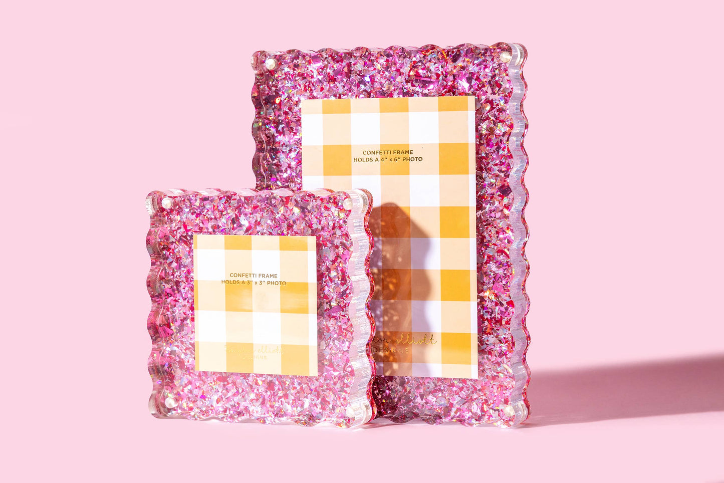 Small Acrylic Frame | Pink Confetti