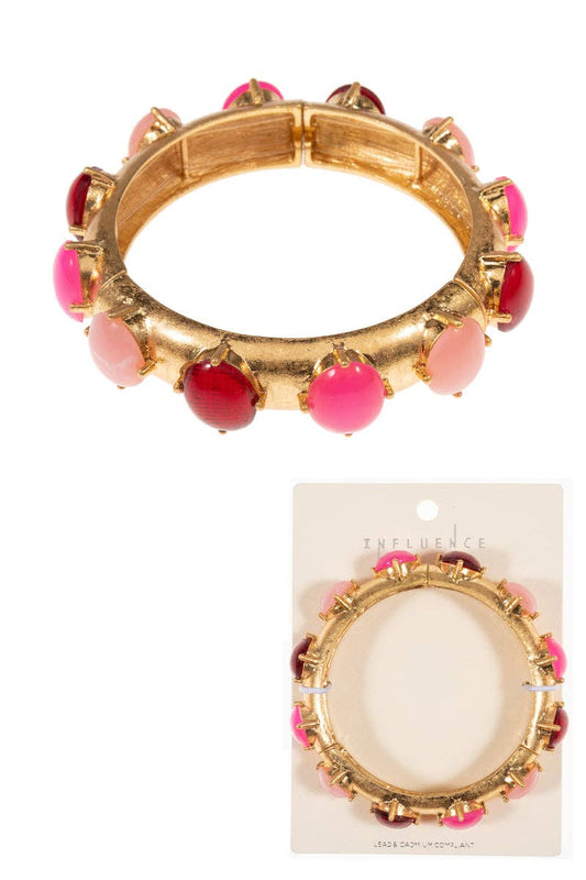 Vintage Faux Stone Bangle Bracelet