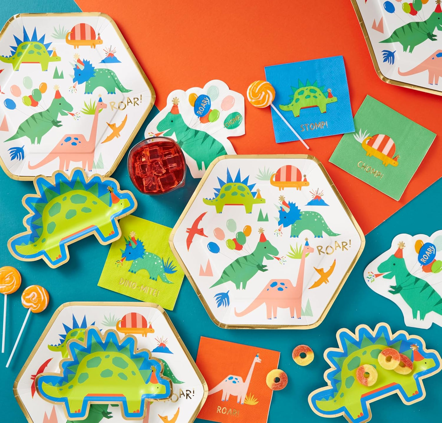 Dino Party Die Cut Lunch Plate