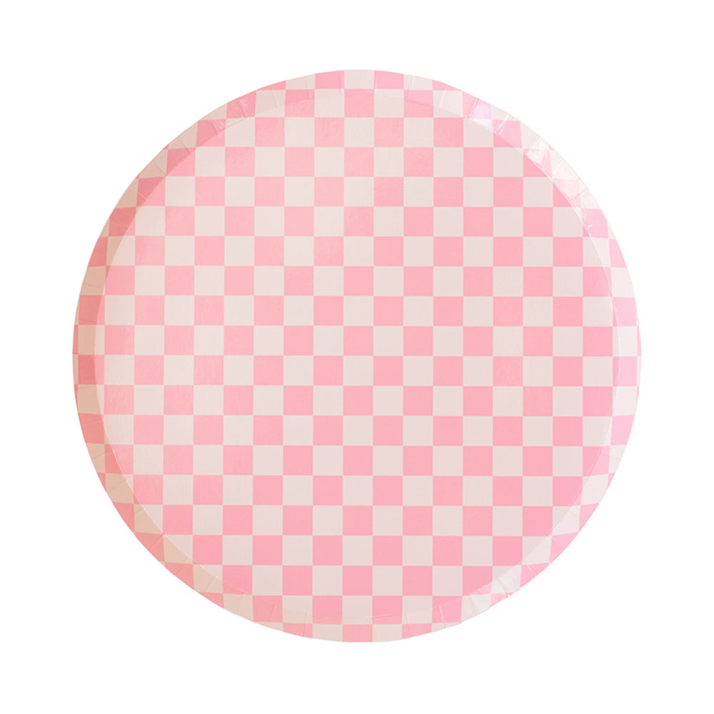 Check It! Dinner Plates | Tickle Me Pink