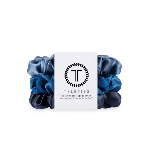 Silk Hair Scrunchie | Large | Midnight Rain