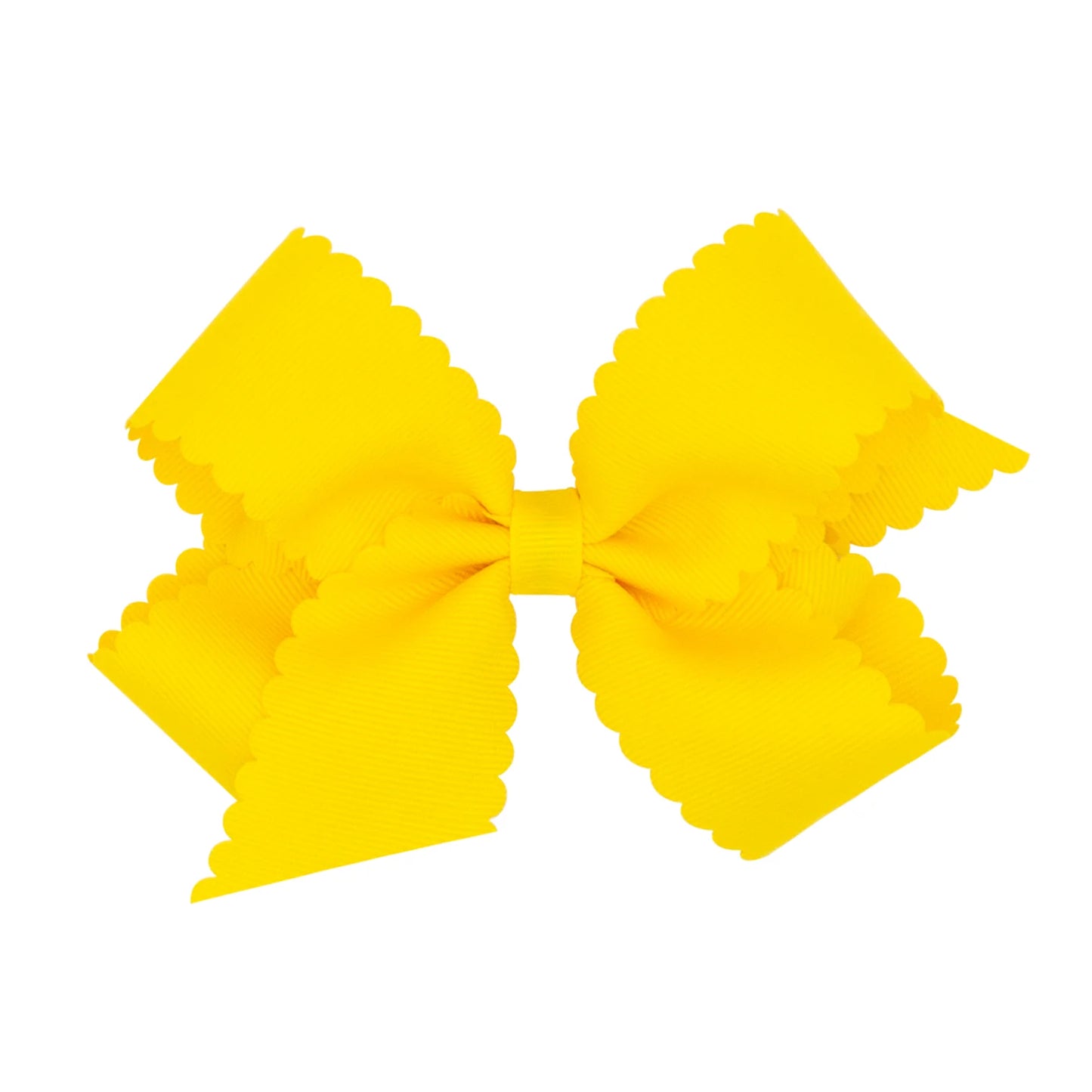 Medium Grosgrain Hair Bow with Scalloped Edge