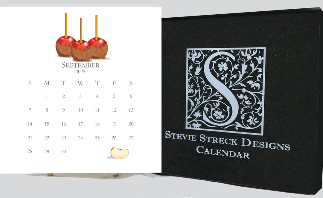 Glittered Desk Calendar 2025 with Easel