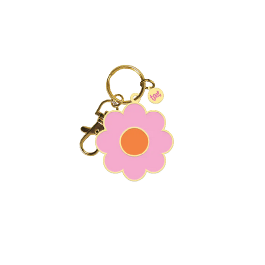 Key Charm | Pink Daisy