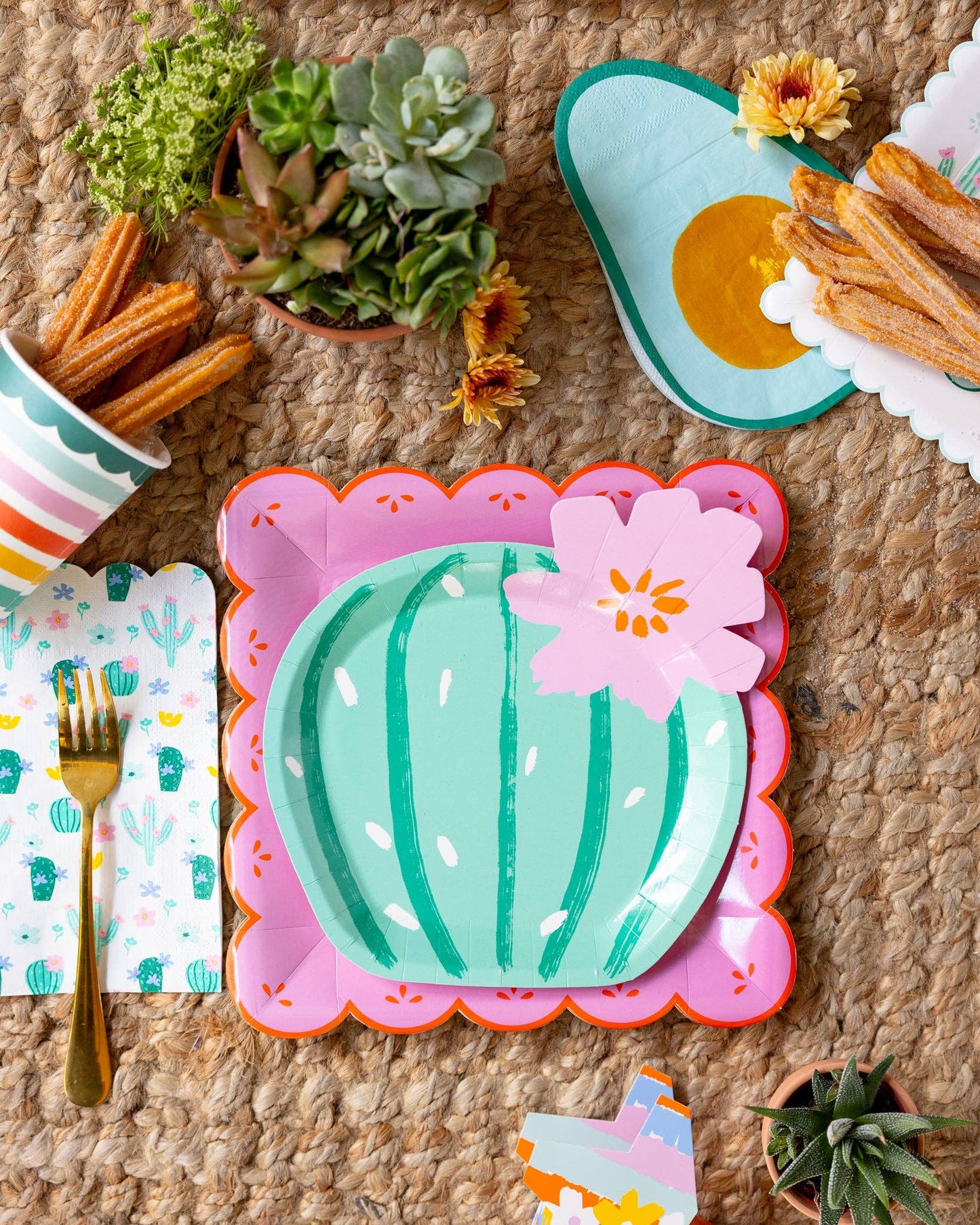 Fiesta Papel Square Plate Set