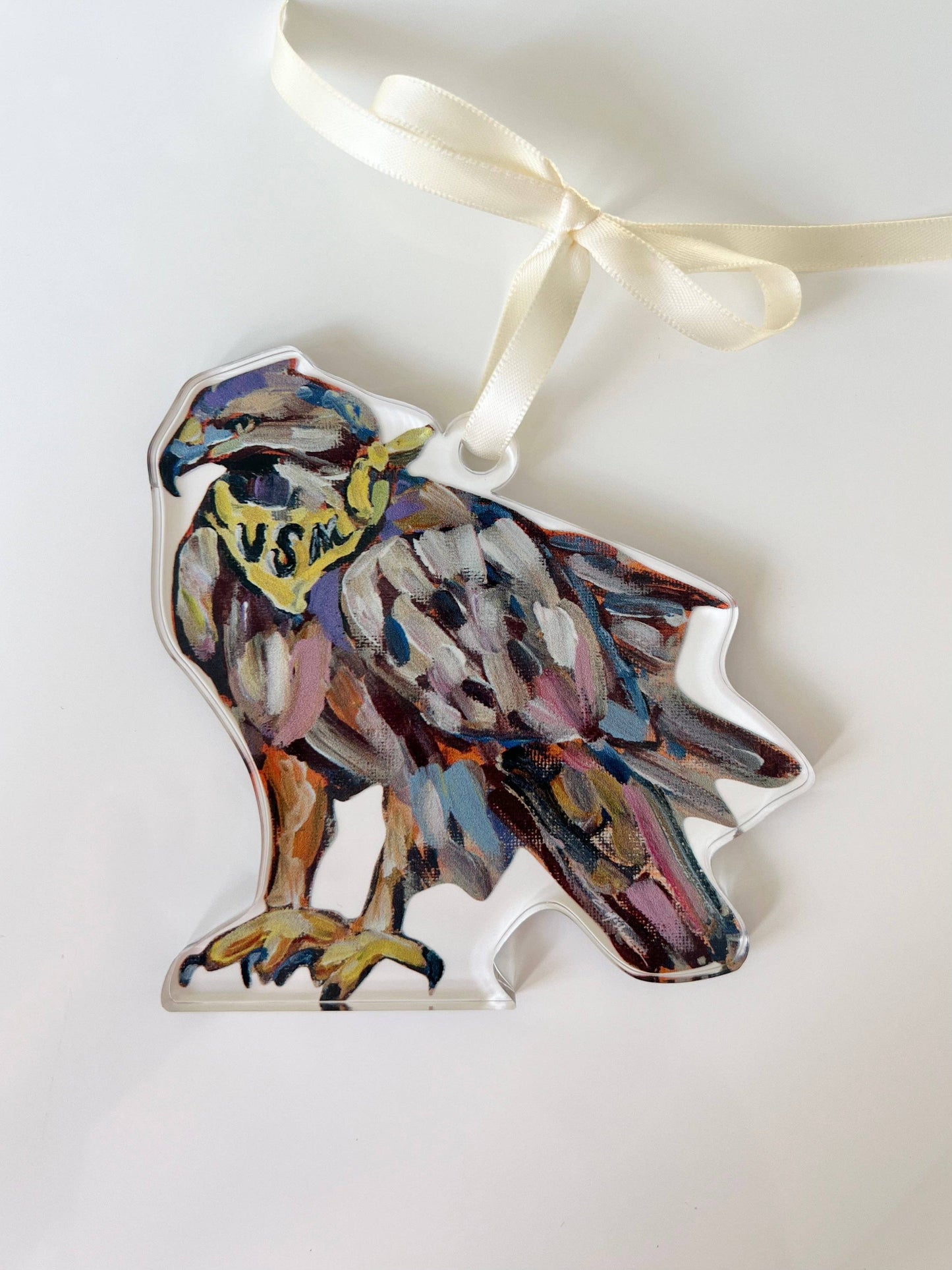 Acrylic USM Golden Eagle Ornament