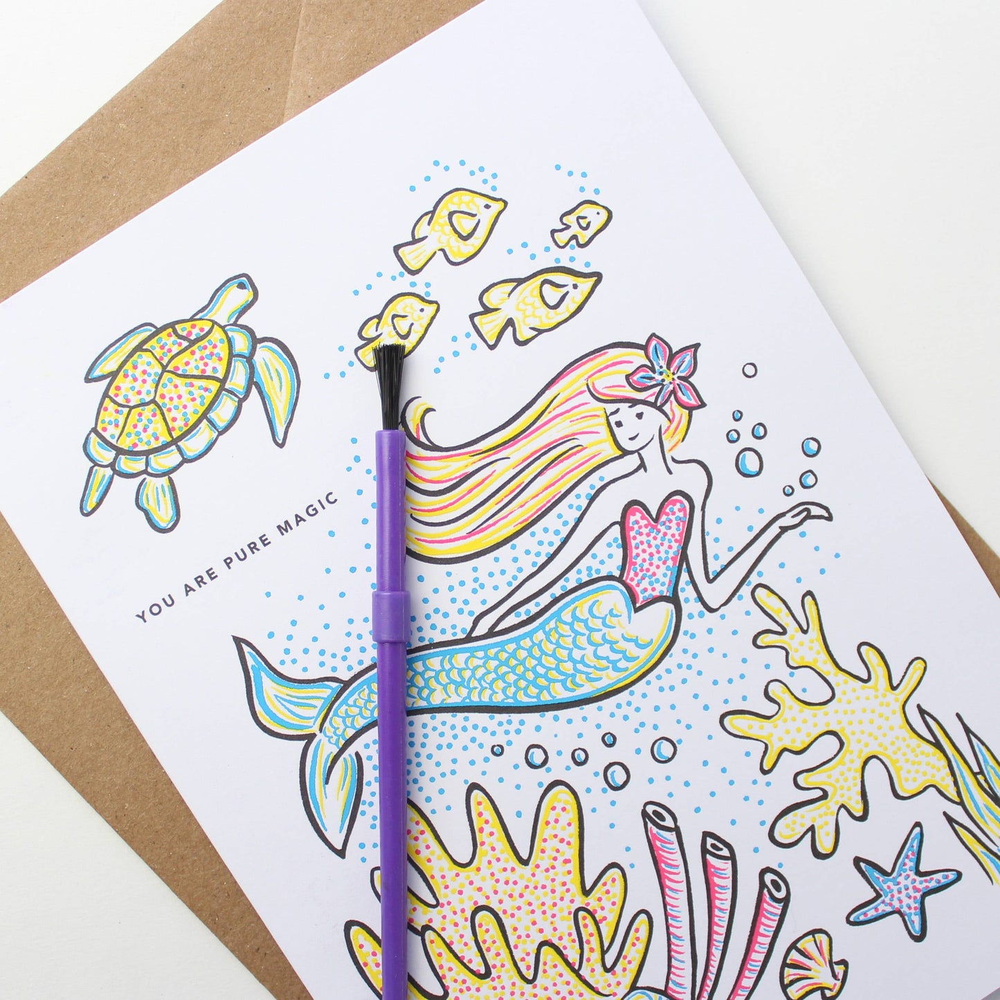 Paint With Water Card | Mermaid
