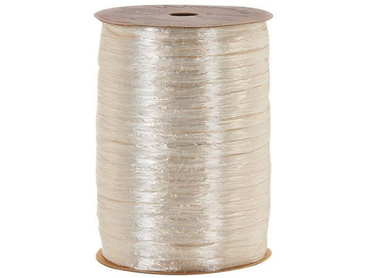 Pearlized Raffia Ribbon: Cream | 100 yards