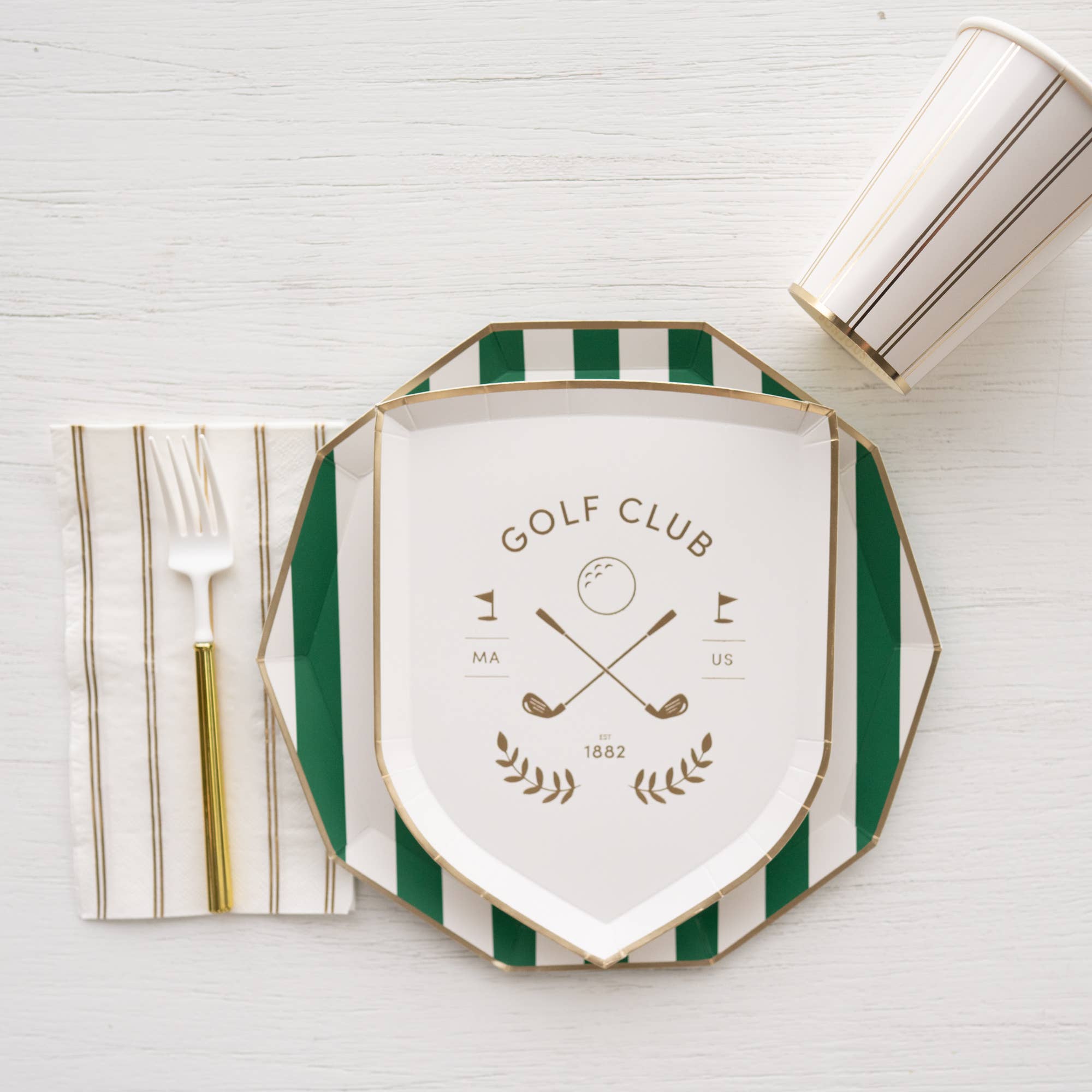 Bonjour Fête Le Golf Paper Plates
