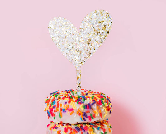 Cake Topper Heart | Pearl Confetti