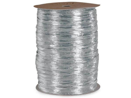 Pearlized Raffia Ribbon: Silver