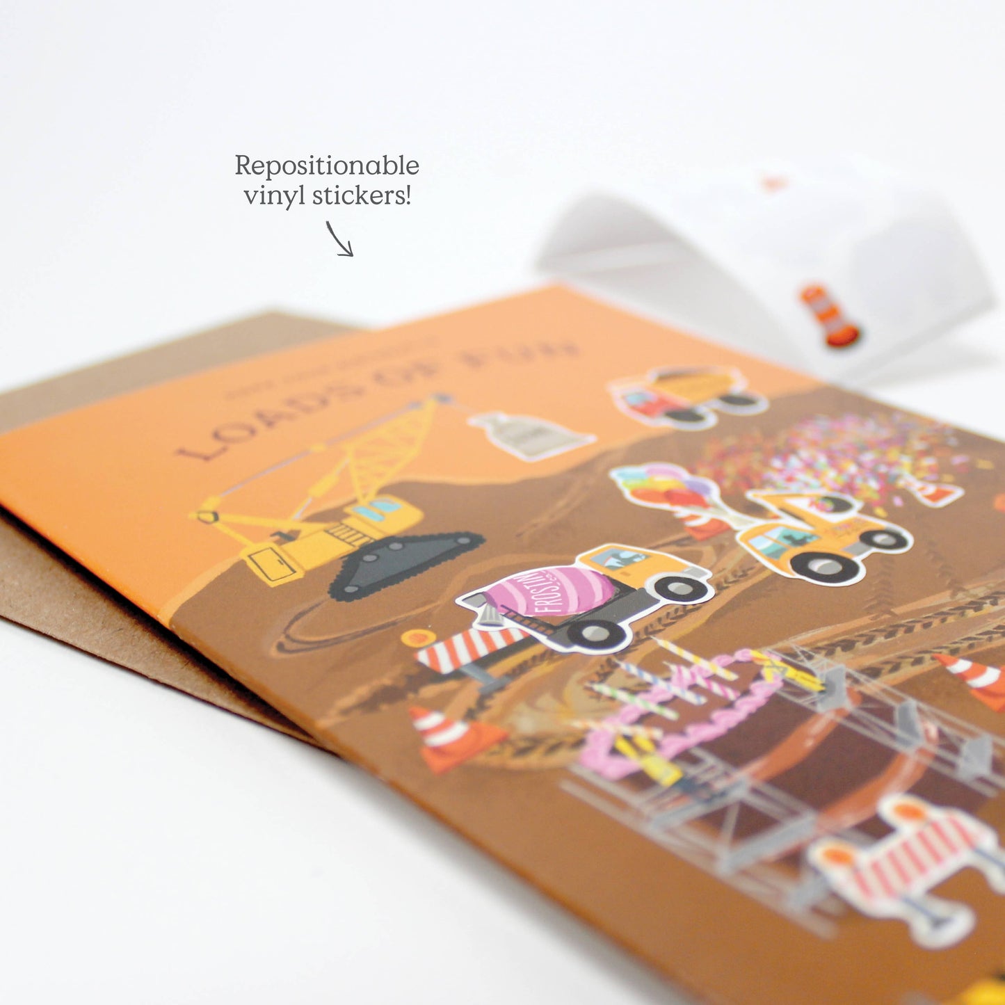 Sticker Scene Card | Construction Birthday