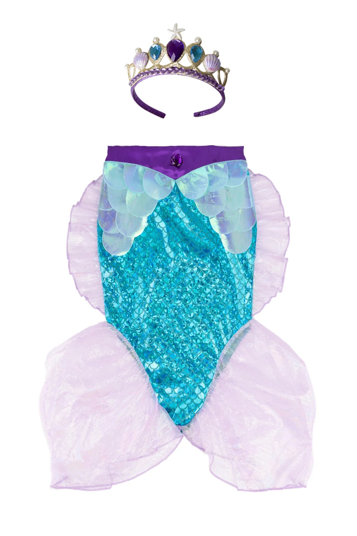 Mermaid Glimmer Skirt with Tiara