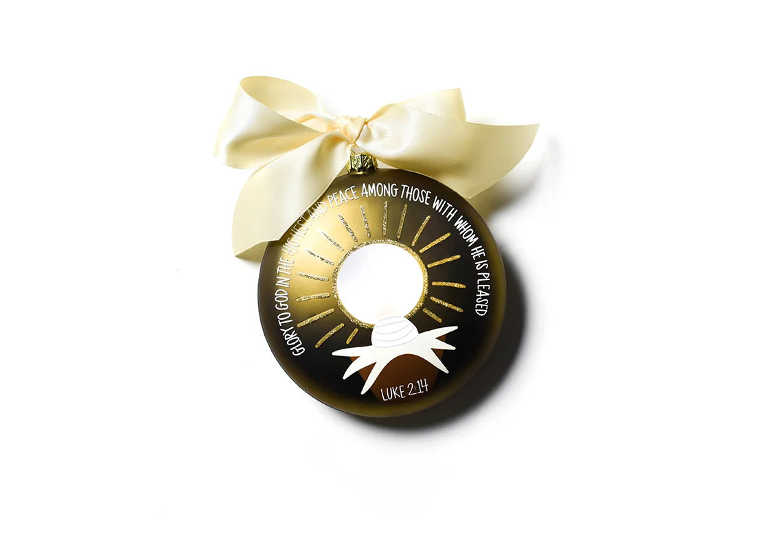 Birth Of Christ Luke 2:14 Glass Ornament