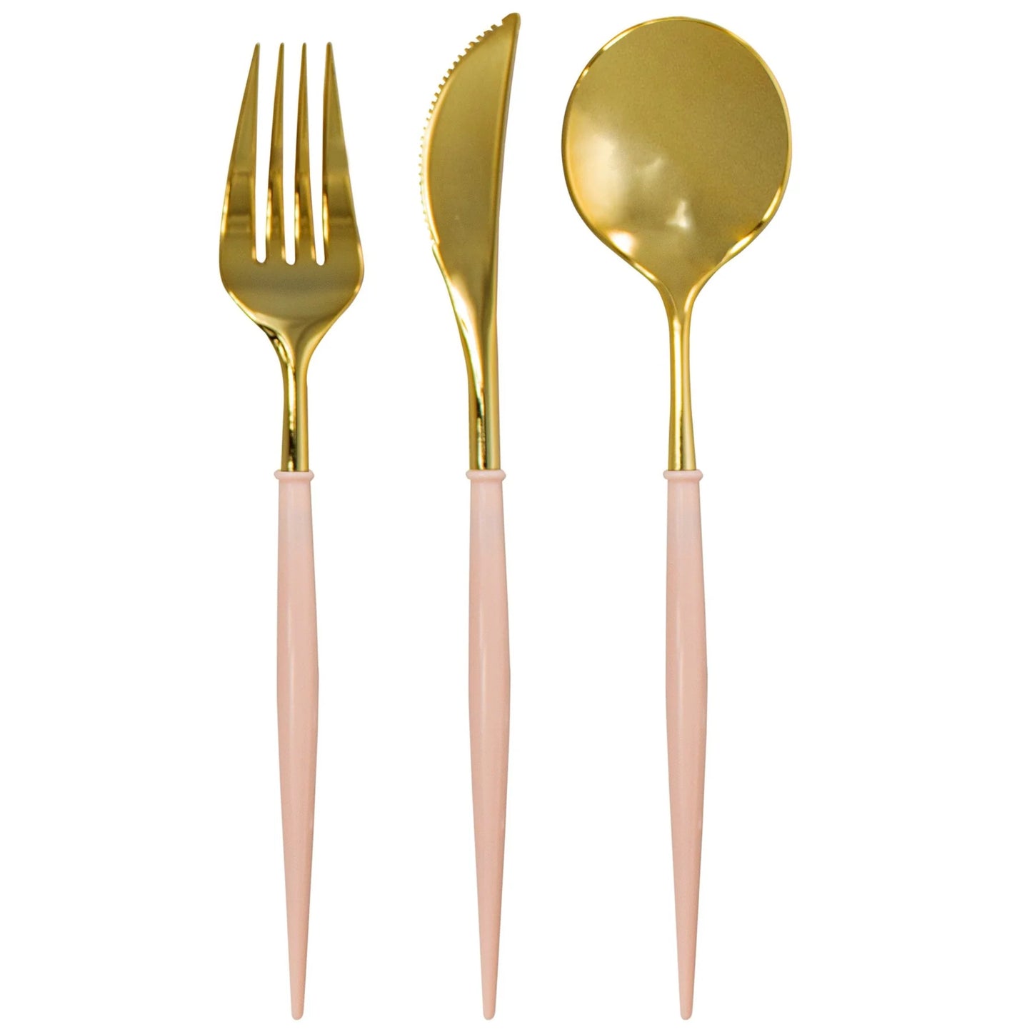 Bella Flatware Set | Gold/Blush Handle-36pc