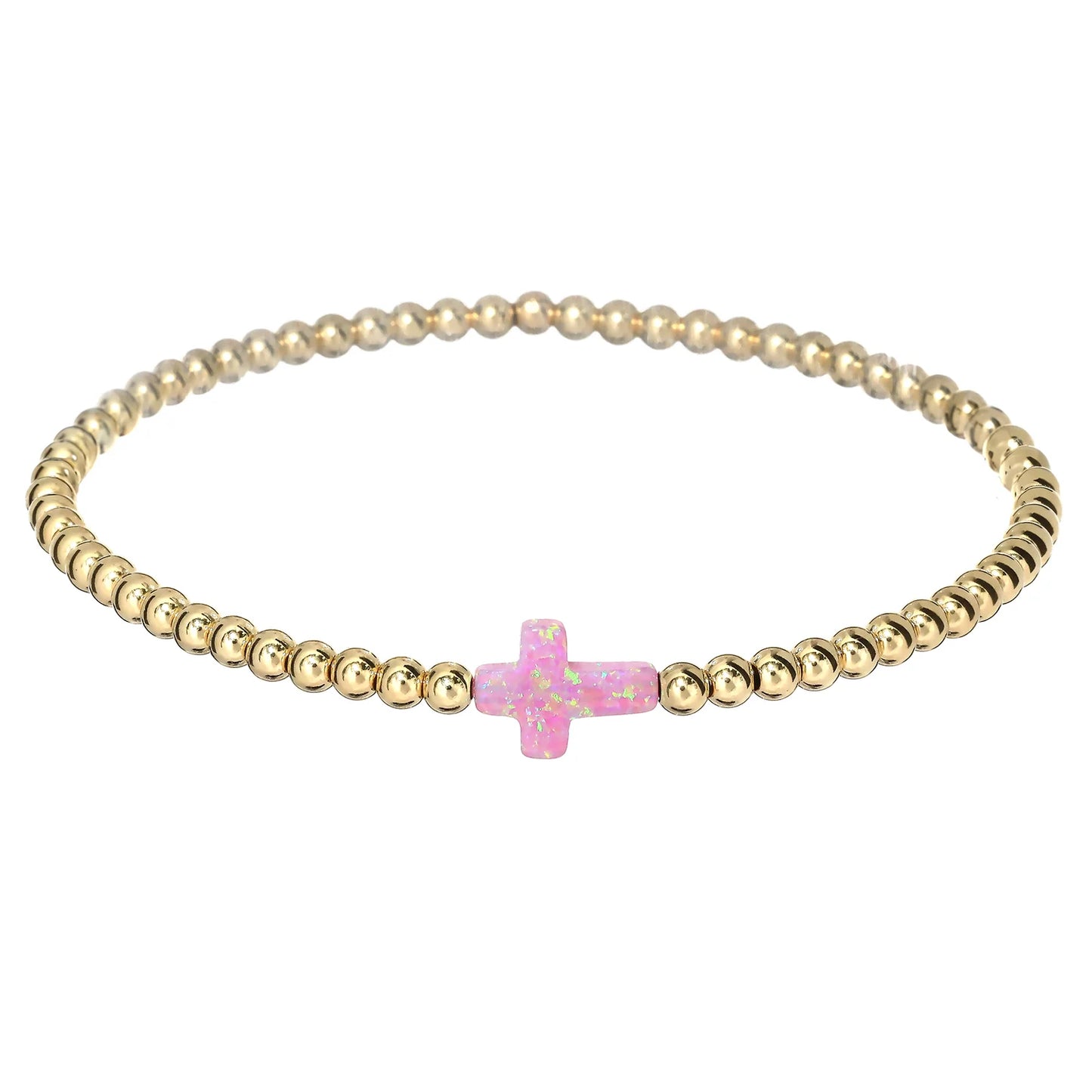 Opal Cross Bracelet