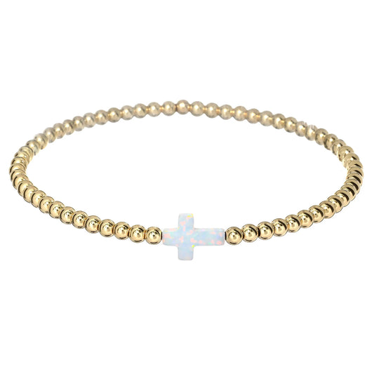 Opal Cross Bracelet