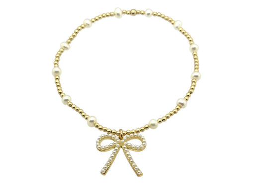 Freshwater Pearl Bow Bracelet