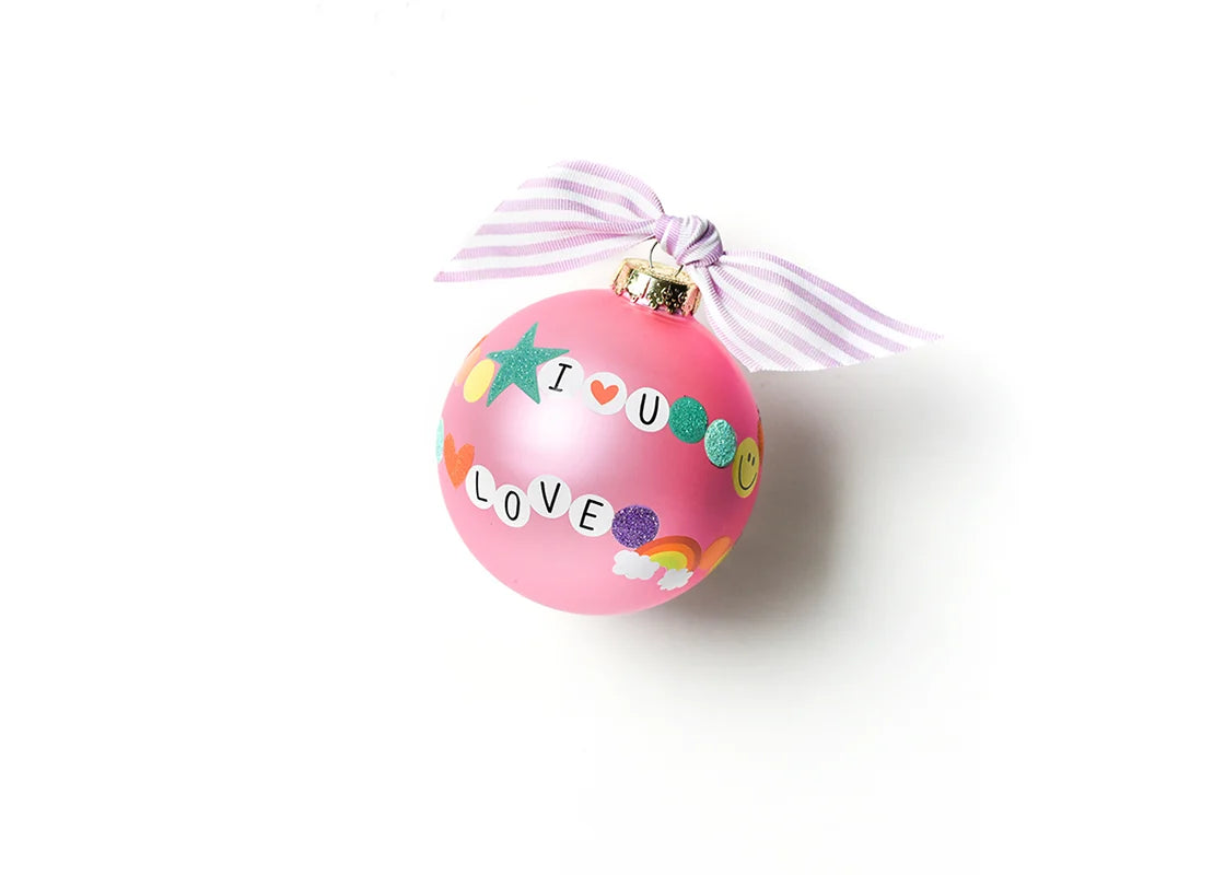 Friendship Bracelet Glass Ornament
