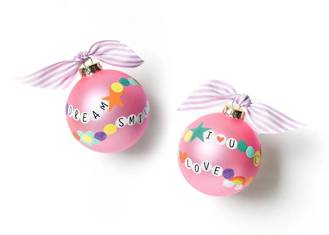 Friendship Bracelet Glass Ornament