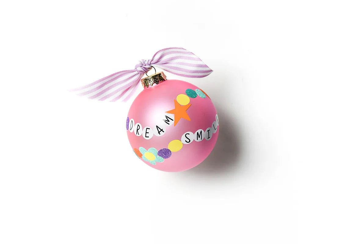 Friendship Bracelet Glass Ornament