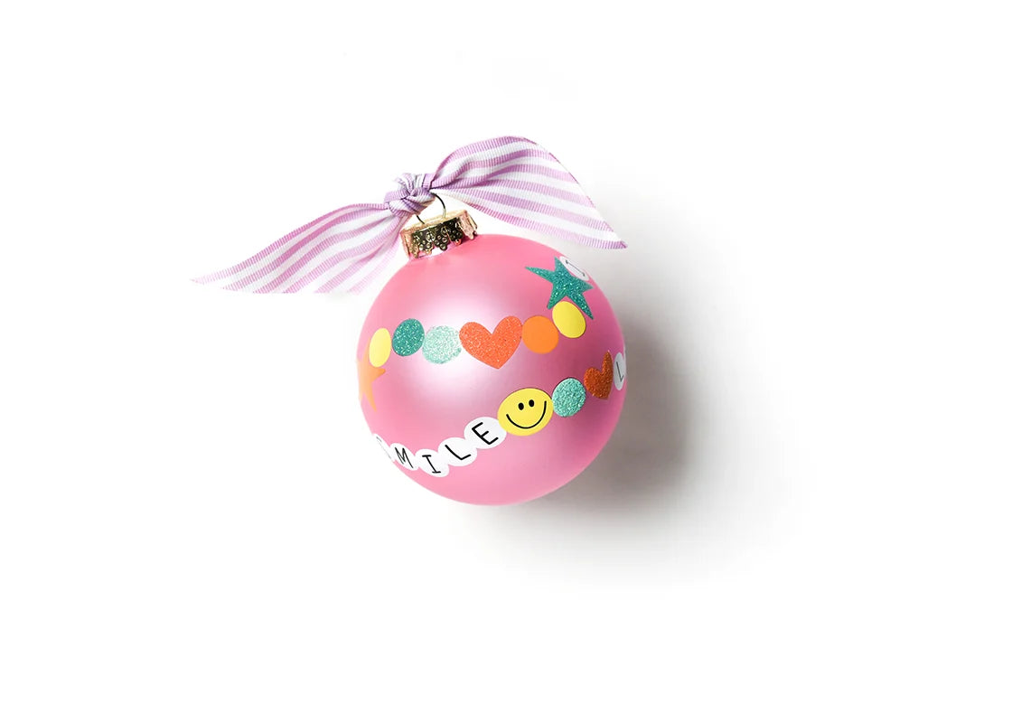 Friendship Bracelet Glass Ornament