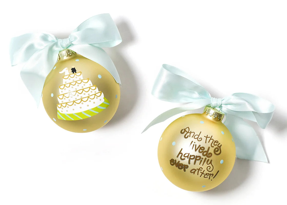 Wedding Cake Glass Ornament