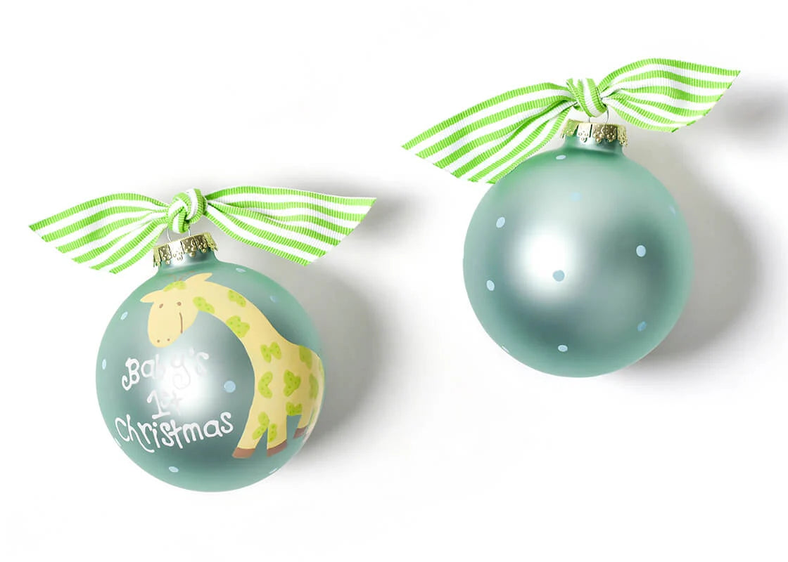 Baby's First Christmas Ornament | Blue Giraffe