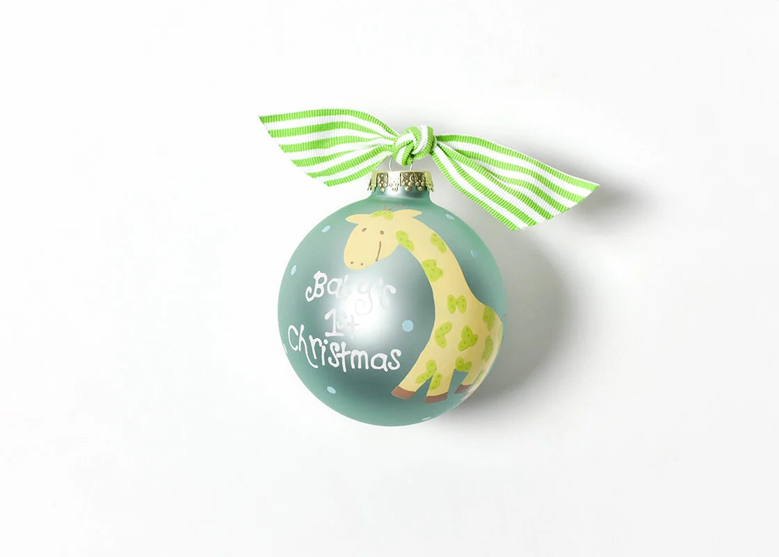 Baby's First Christmas Ornament | Blue Giraffe