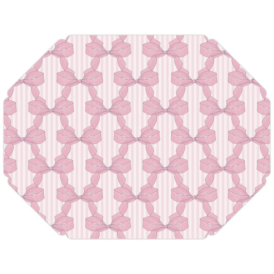 Caitlin Wilson Blush Bow Posh Die-Cut Placemat