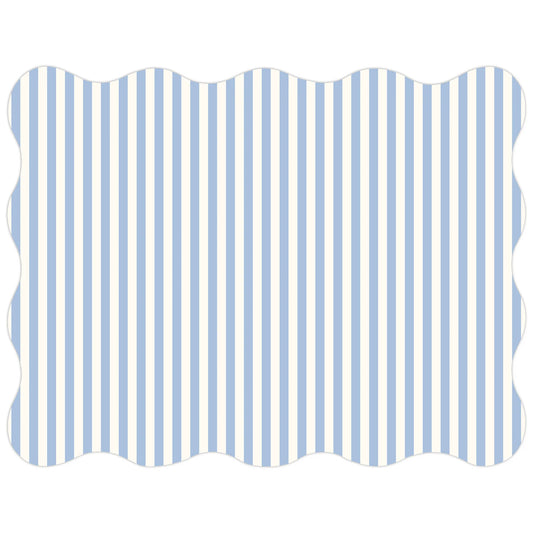 Caitlin Wilson French Blue Noelle Stripe Posh Die-Cut Placemat