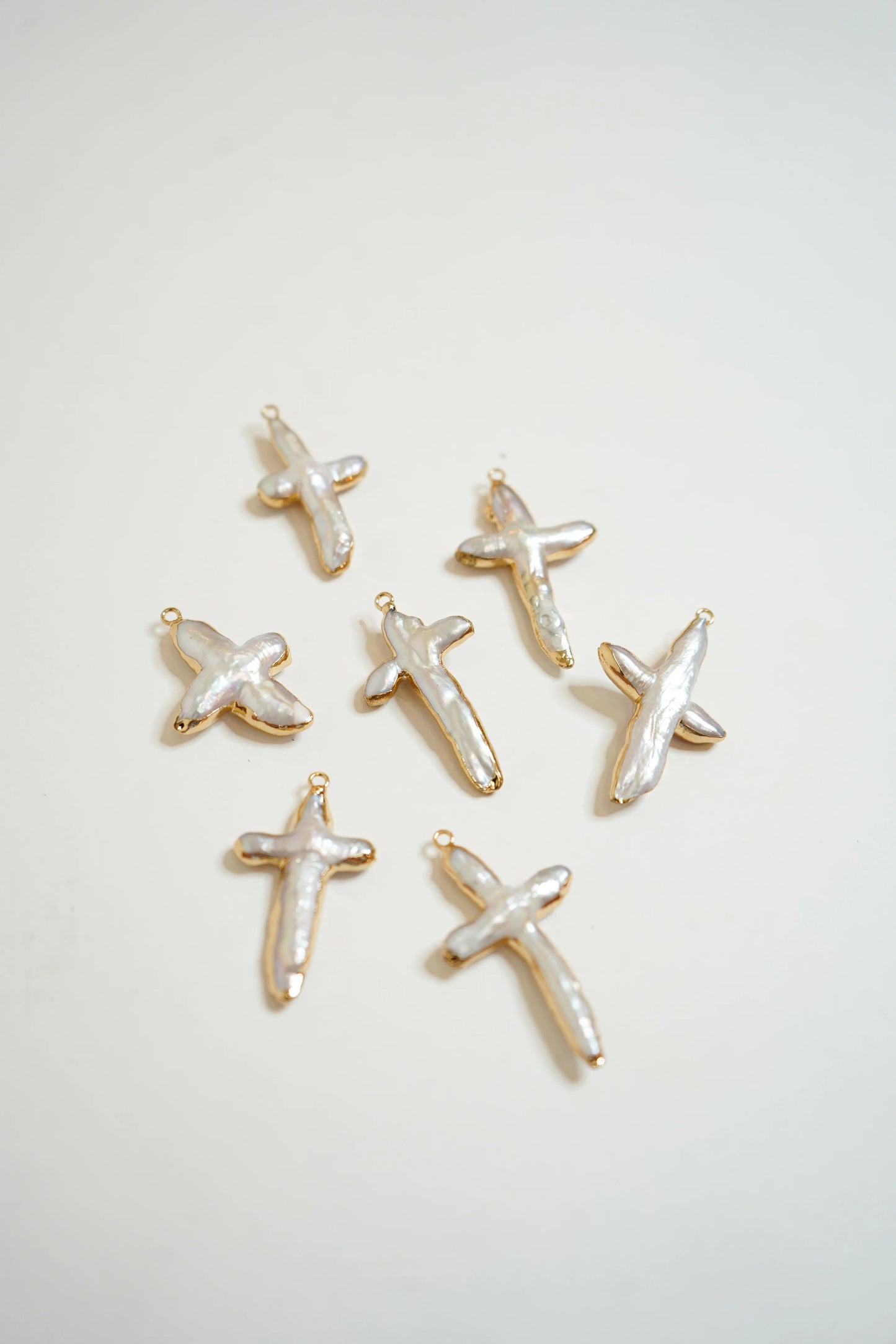 Mother of Pearl Cross Charm