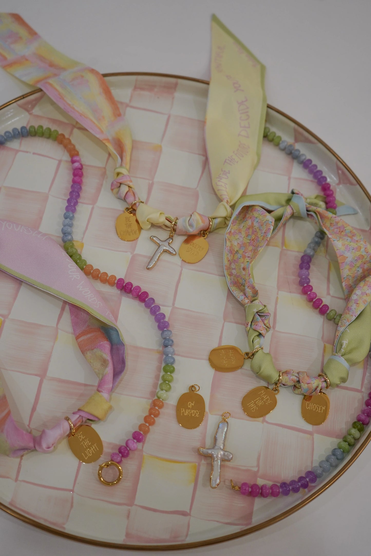 Engraved Gold Charms
