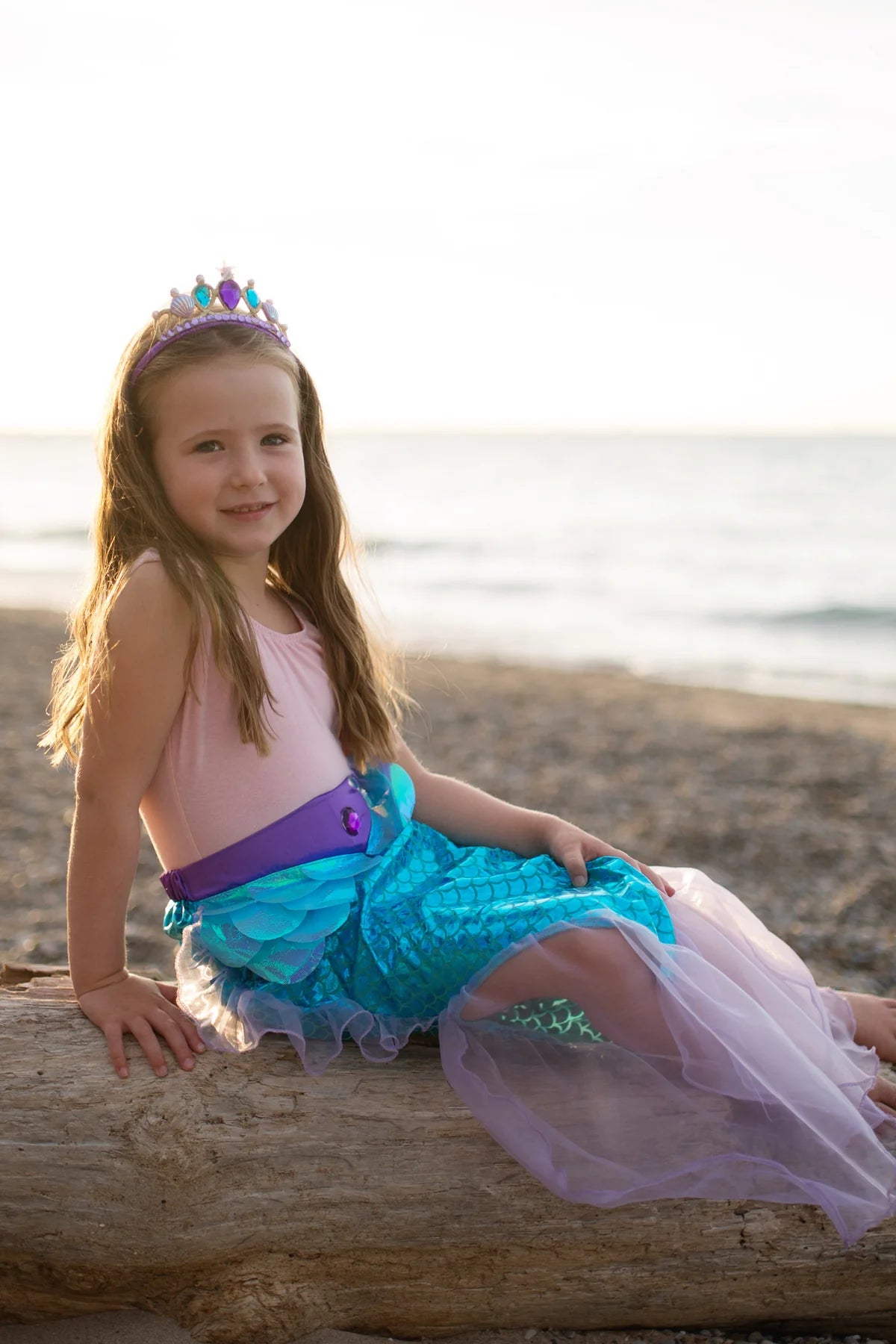 Mermaid Glimmer Skirt with Tiara