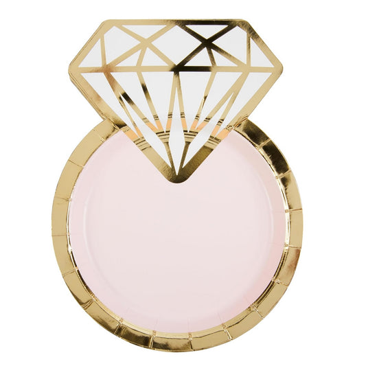 Engagement Ring Die Cut Lunch Plates