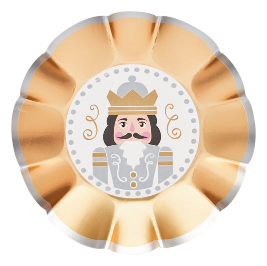 Gilded Nutcracker Wavy Appetizer/Dessert Bowl