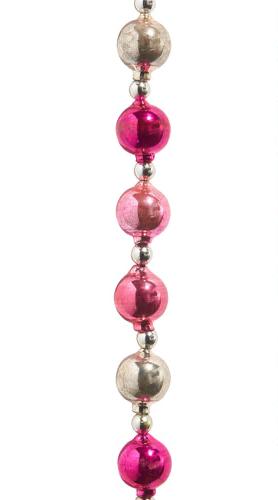 Pink & Silver Vintage Ornament Garland