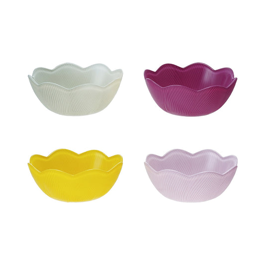 Glass Scalloped Bowls | Set of 4