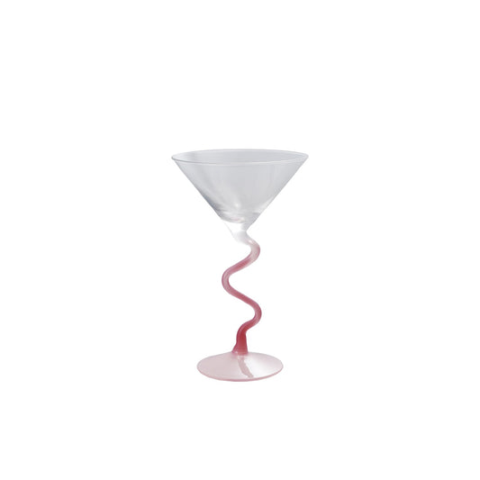 Wavy Stem Martini Glass