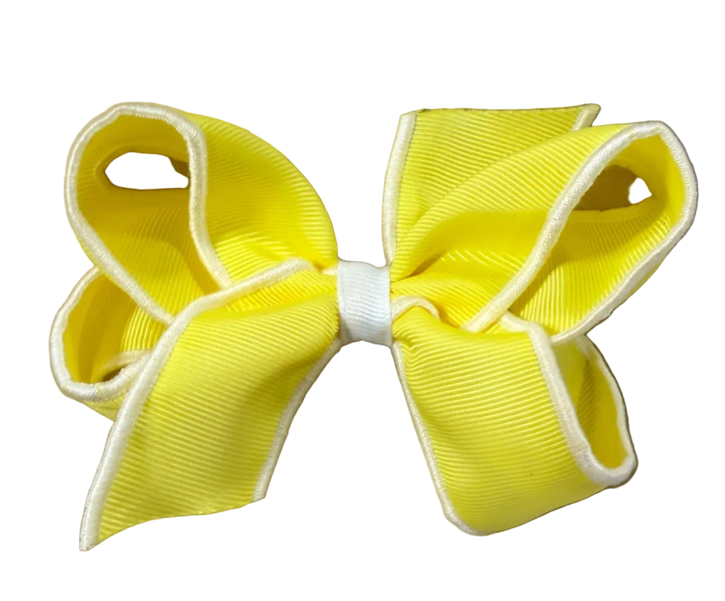 Medium Sporty Grosgrain Bow with Serged Edge