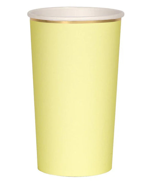 Pale Yellow Highball Cups