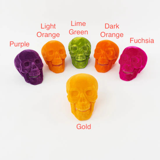 Flocked Skull | Assorted Colors