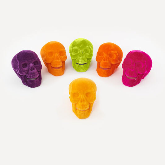 Flocked Skull | Assorted Colors