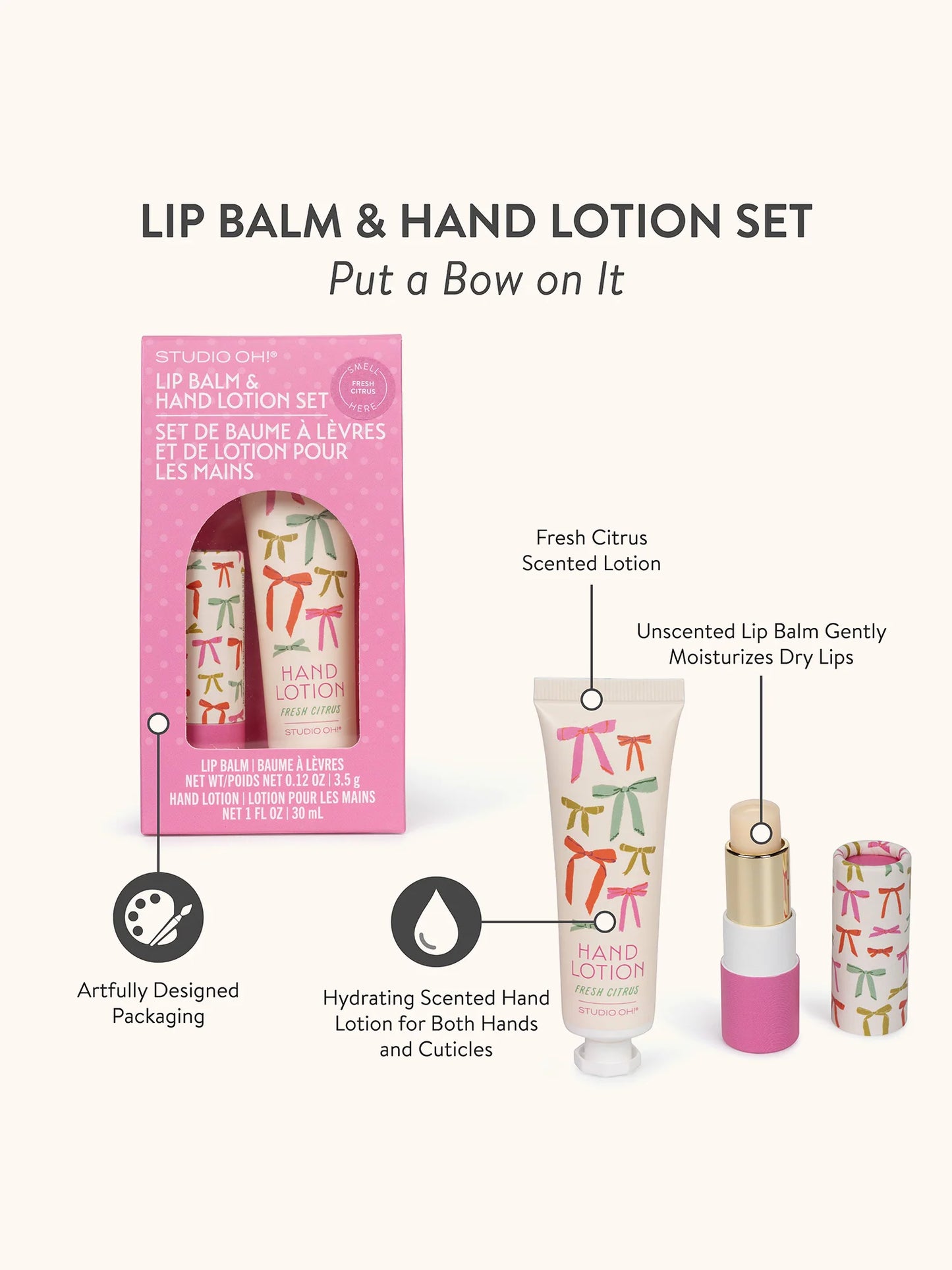 Put A Bow On It Lip Balm and Lotion Set