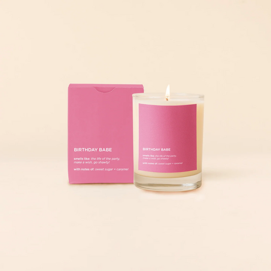 Rock Glass Candle | Birthday Babe