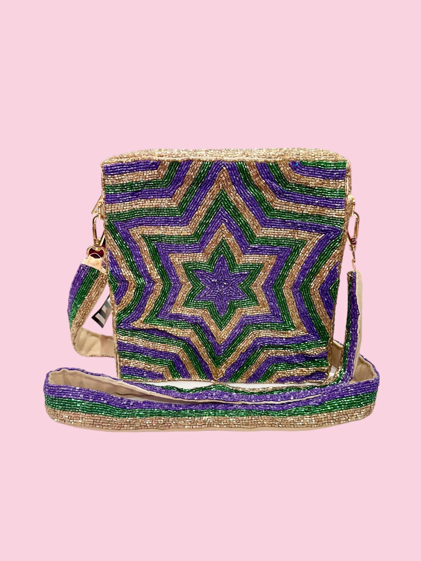 Beaded Box Bag | Mardi Gras