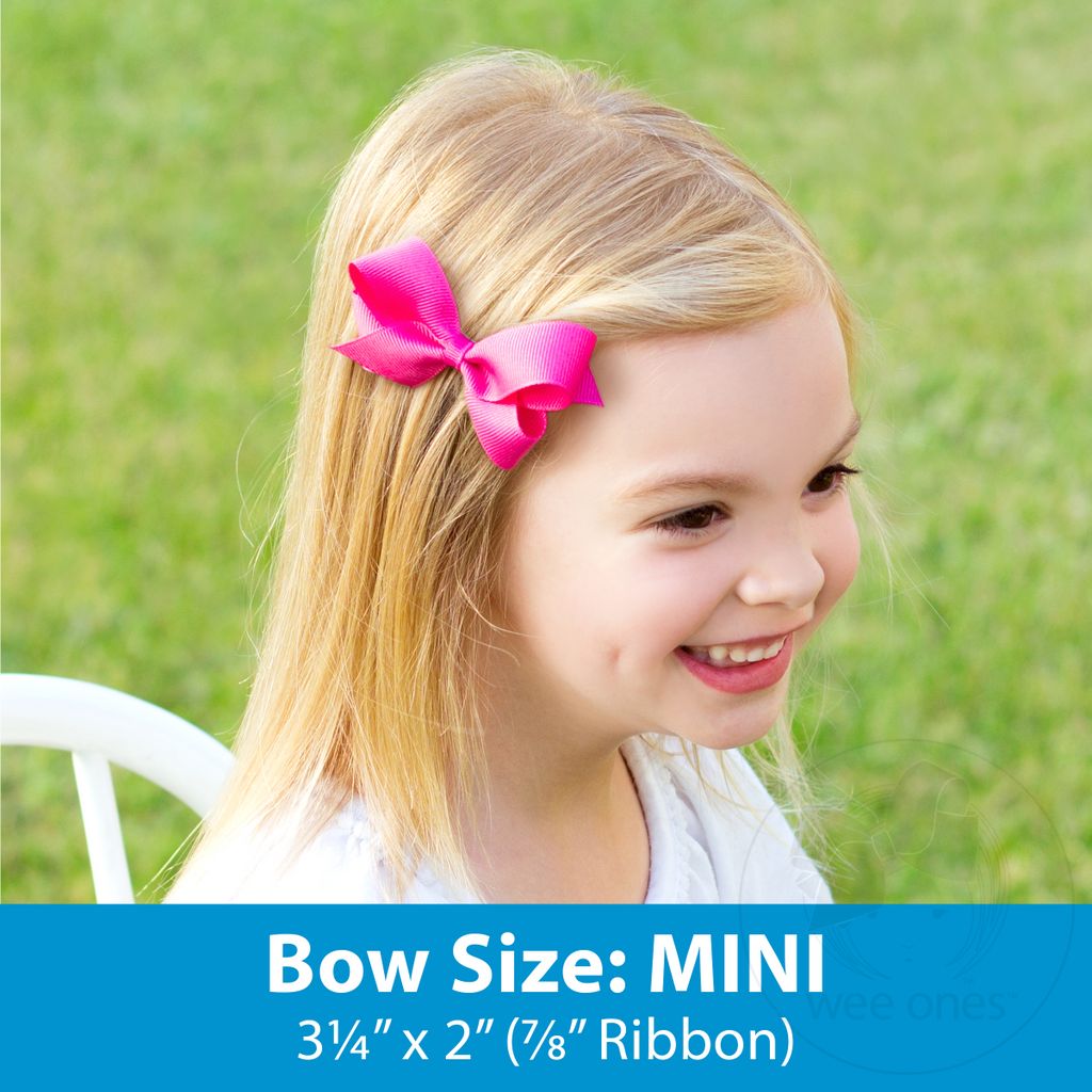 Mini Grosgrain Bow with Scalloped Edge